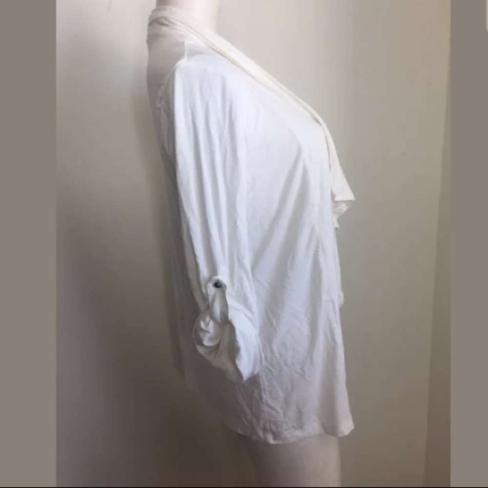 Chelsea & Theodore Draped White Cardigan - Picture 3 of 5